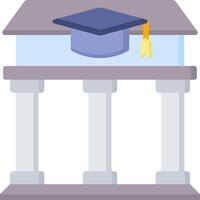 A graduation cap on top of a pillar vector