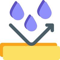 A yellow box with three water drops on it vector