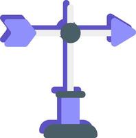 A windmill with two arrows pointing in different directions vector