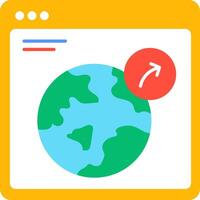 Web page with earth icon vector