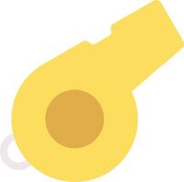 A yellow whistle on a white background vector