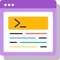 A web page with a code in it vector