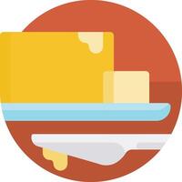 Butter and spoon icon vector