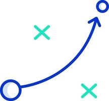 A blue arrow is pointing to a ball vector