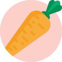 Carrot icon on a pink background vector