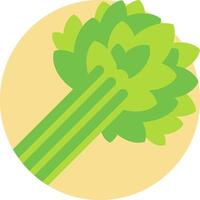 A green vegetable icon in a circle vector