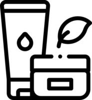 A black and white image of a container and a leaf vector