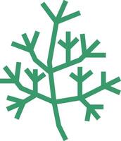 A green tree with many branches vector