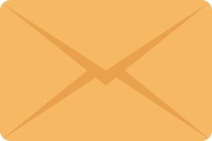 An orange envelope icon with a cross on it vector