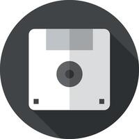 A floppy disk icon on a black background vector
