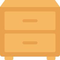 A wooden chest with two drawers on it vector