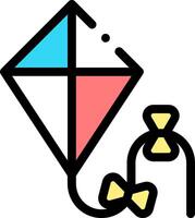 A kite with a bow and arrow on it vector