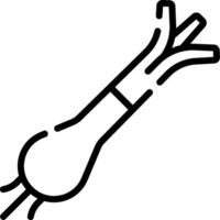 A black and white line drawing of a bulb vector