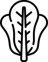 A black and white drawing of a leaf vector