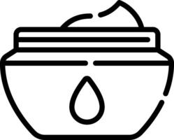 A jar of cream with a drop of water in it vector