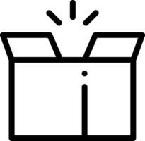 A black and white image of a box with a light coming out of it vector