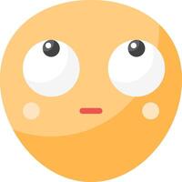 A cartoon face with big eyes and a smile vector