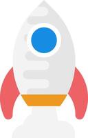 A rocket with a blue eye on top vector
