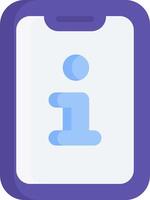 A purple and white icon with a blue number one vector