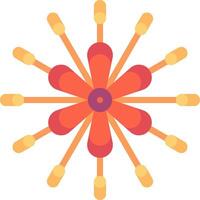 A flower with many small yellow and orange petals vector