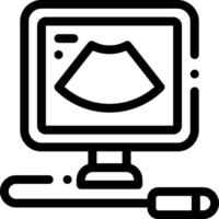 A computer monitor with a computer mouse and a pen vector