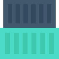 A flat icon of a shipping container vector