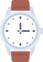 A watch with a brown strap on a white background vector