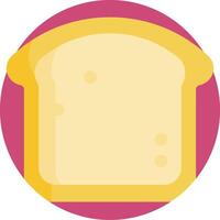 A slice of bread with a yellow slice of cheese on it vector