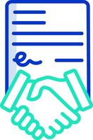 Signing a contract with a handshake vector
