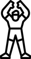 A black and white drawing of a man in a suit vector