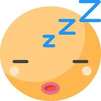 A cartoon smiley face with a sleeping face vector