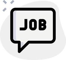 Job icon with speech bubble vector