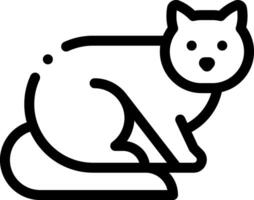 A black and white cat icon on a white background vector