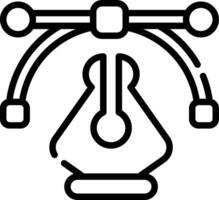 A black and white image of a thermometer vector