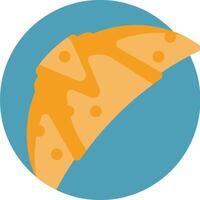 A flat icon of a slice of cheese vector