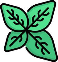 A green leaf icon on a white background vector