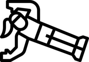 A black and white outline of a person doing a push up vector