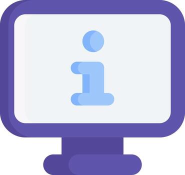 A computer monitor with the word 1 on it vector