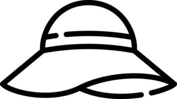 A black and white hat icon vector
