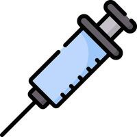 A syringe with a needle on it vector