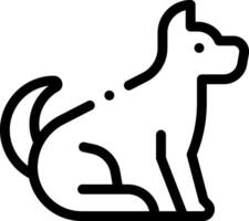A black and white dog icon on a white background vector