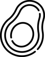 An avocado icon on a white background vector