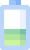 Battery icon with a green and blue background vector