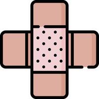 A bandage with a dot on it vector