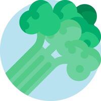 A green broccoli icon on a white background vector