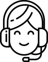 Call center operator icon vector