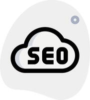 A cloud with the word seo in it vector