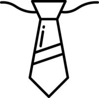 A black and white drawing of a tie vector