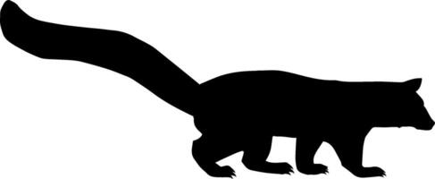 A black silhouette of a squirrel on a white background vector