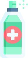 A bottle of hand sanitizer with a cross on it vector